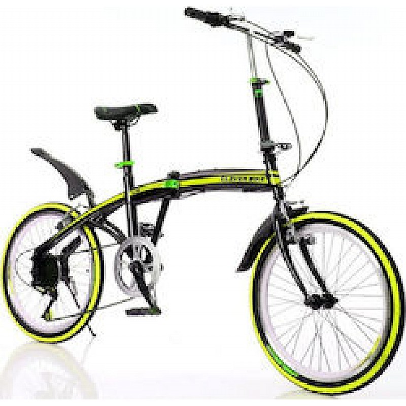 Αεροδυναμικό έξυπνο σπαστό ποδήλατο κίτρινο Clever 090017
