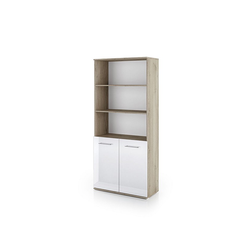 Βιβλιοθήκη 80x36x175.5cm Bjorn sonoma-white OSLO5300-Grand84