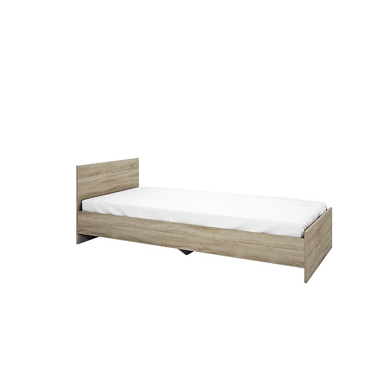 Κρεβάτι μονό Bjorm 204.5x94.5x71cm (για στρώμα 200x90cm) sonoma μοριοσανίδα OSLO5300-2006