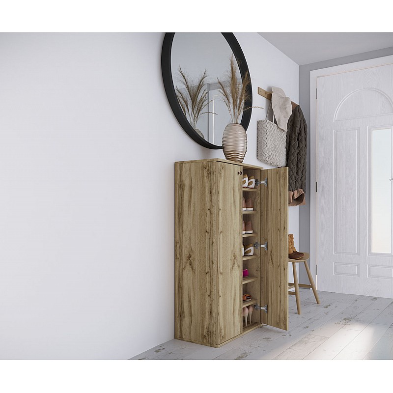 Παπουτσοθήκη 55x36.5x118.5cm Bjorn dakota oak μοριοσανίδα OSLO5300-4040
