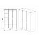Ντουλάπα 3φυλλη sonoma μοριοσανίδα 120x52.5x191cm Bjorn OSLO5300-1002 Ντουλάπα 3φυλλη sonoma μοριοσανίδα 120x52.5x191cm Bjorn OSLO5300-1002