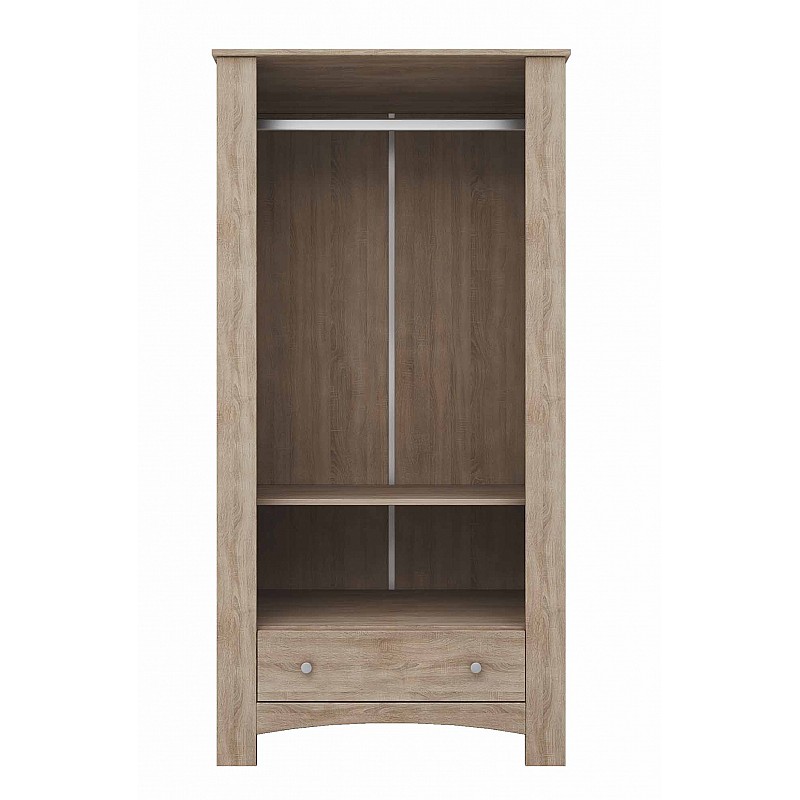 Ντουλάπα δίφυλλη με συρτάρι Bjorn 90x52.5x181cm sonoma μοριοσανίδα  OSLO5300-1015