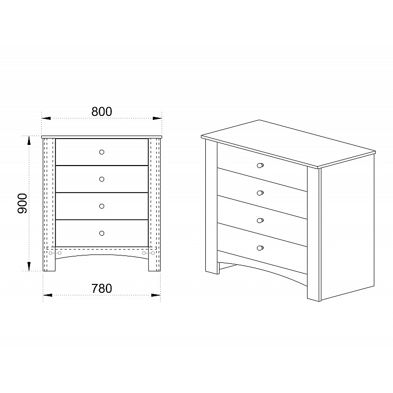 Συρταριέρα 80x40.5x91cm Bjorn sonoma μοριοσανίδα OSLO5300-3016 Συρταριέρα 80x40.5x91cm Bjorn sonoma μοριοσανίδα OSLO5300-3016
