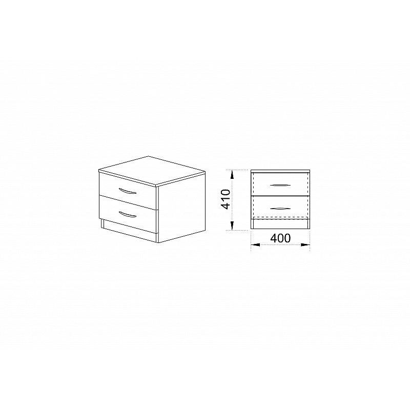 Κομοδίνο 40x35.5x41cm Bjorn sonoma μοριοσανίδα OSLO5300-3055