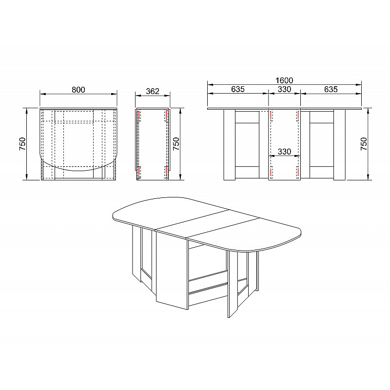 Τραπέζι πτυσσόμενο 36/160x80x76 Bjorn Dakota Oak μοριοσανίδα OSLO5300-6224 Τραπέζι πτυσσόμενο 36/160x80x76 Bjorn Dakota Oak μοριοσανίδα OSLO5300-6224