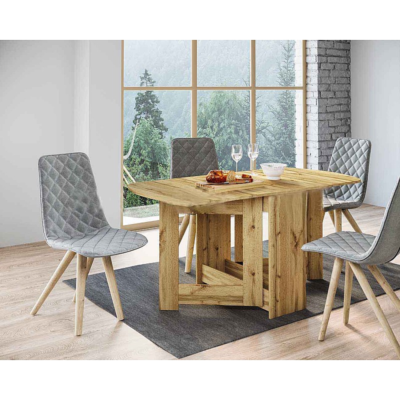 Τραπέζι πτυσσόμενο 36/160x80x76 Bjorn Dakota Oak μοριοσανίδα OSLO5300-6224