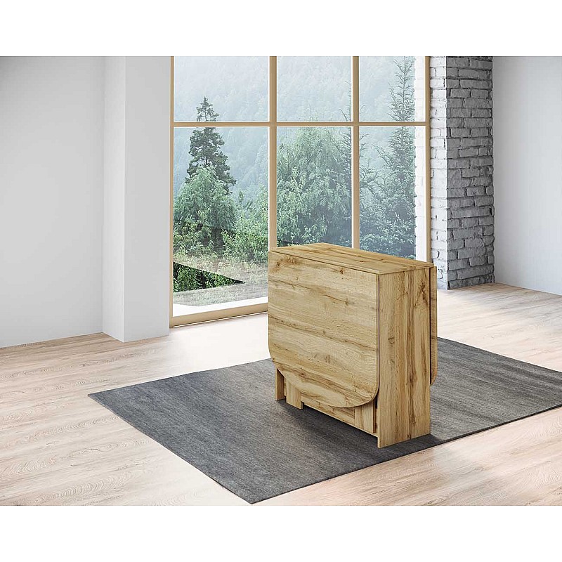 Τραπέζι πτυσσόμενο 36/160x80x76 Bjorn Dakota Oak μοριοσανίδα OSLO5300-6224