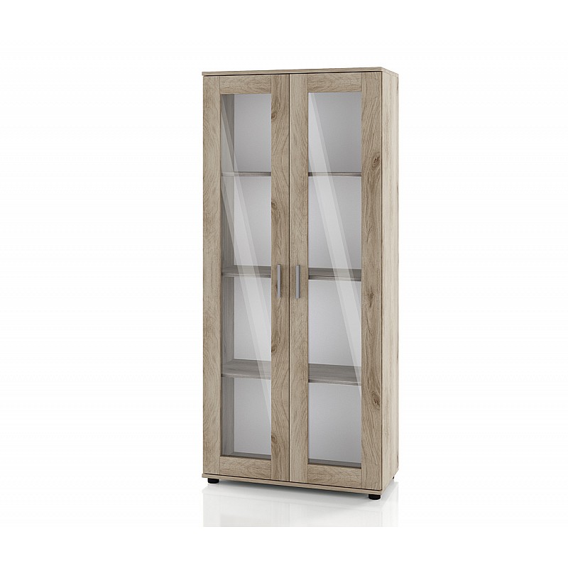 Βιτρίνα 80x37.5x180cm Bjorn sonoma μοριοσανίδα OSLO5300-6237