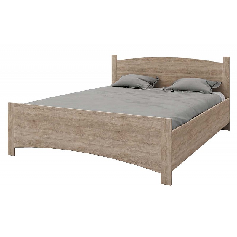 Κρεβάτι διπλό Bjorn 164,5x204,5x91cm sonoma (για στρώμα 160x200cm) μοριοσανίδα OSLO5300-2012