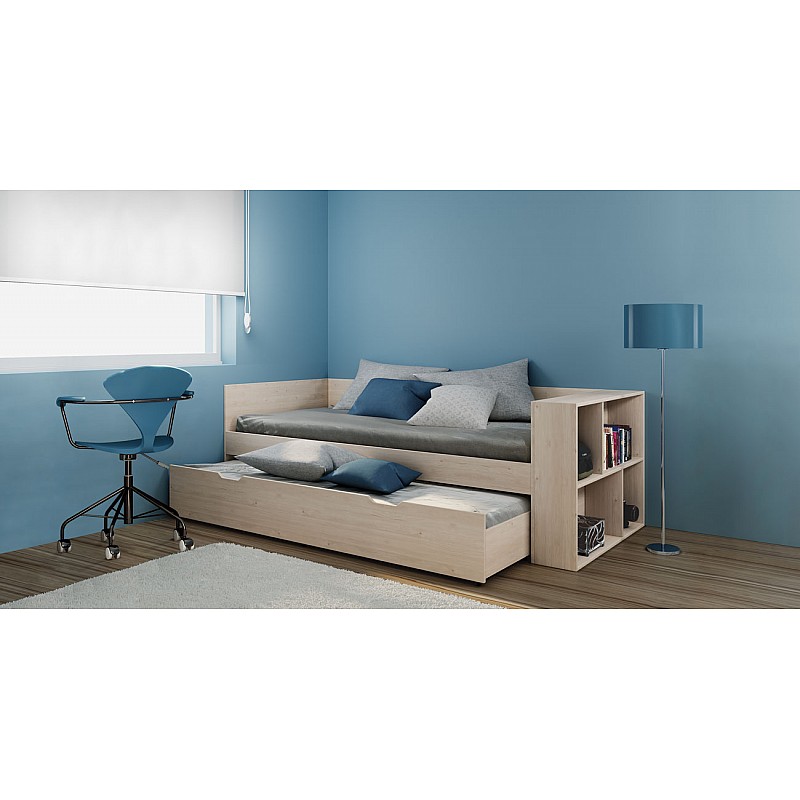 Κρεβάτι για μονά στρώματα 2 Χ 90x200 Bjorn 227,5x95,5x77cm sonoma μοριοσανίδα OSLO5300-2020