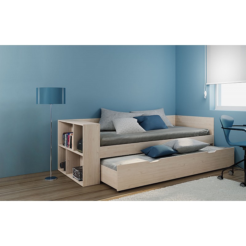 Κρεβάτι για μονά στρώματα 2 Χ 90x200 Bjorn 227,5x95,5x77cm sonoma μοριοσανίδα OSLO5300-2020