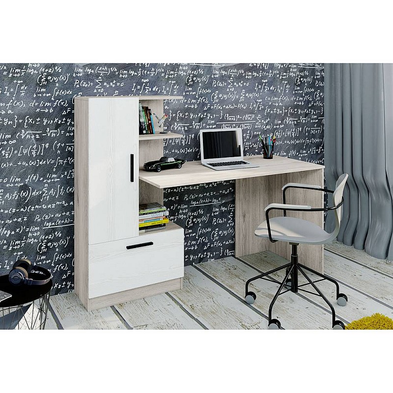 Γραφείο STANDART σκούρο Sonoma με Λευκό 150x59x120cm