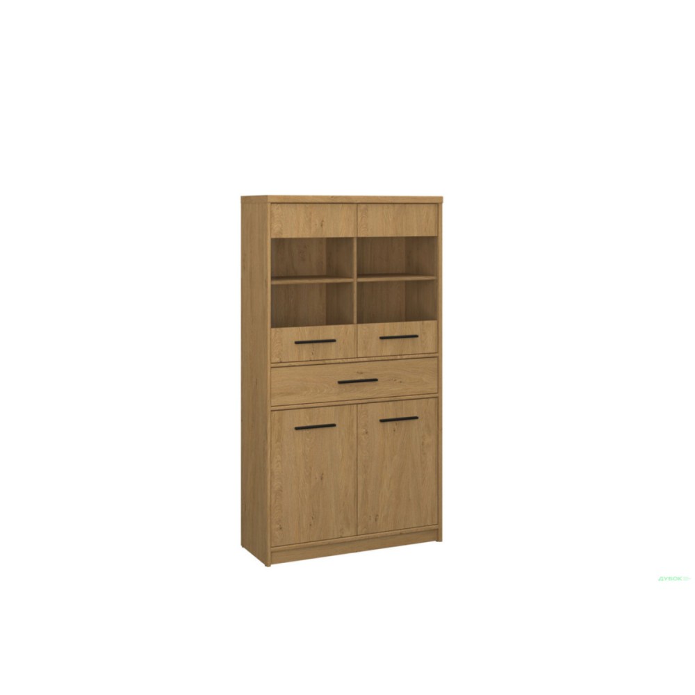 Βιτρίνα Pavi Βελανιδιά 84.3x33.8x156.4cm