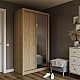 Ντουλάπα Linea Σονόμα με καθρέφτη 120x60x215cm Ντουλάπα Linea Σονόμα με καθρέφτη 120x60x215cm