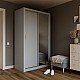 Ντουλάπα Linea Γκρι με καθρέφτη 120x60x215cm Ντουλάπα Linea Γκρι με καθρέφτη 120x60x215cm