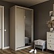Ντουλάπα Linea Cashmere με καθρέφτη 120x60x215cm Ντουλάπα Linea Cashmere με καθρέφτη 120x60x215cm