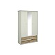 Ντουλάπα Τρίφυλλη με καθρέφτη Karin Cashmere-Evoke Oak 127x50.5x210.5cm Ντουλάπα Τρίφυλλη με καθρέφτη Karin Cashmere-Evoke Oak 127x50.5x210.5cm