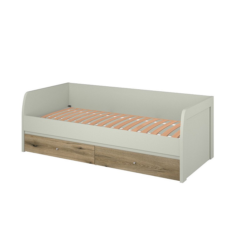 Κρεβάτι Karin Μονό Cashmere-Evoke Oak με πάτωμα 90x200cm