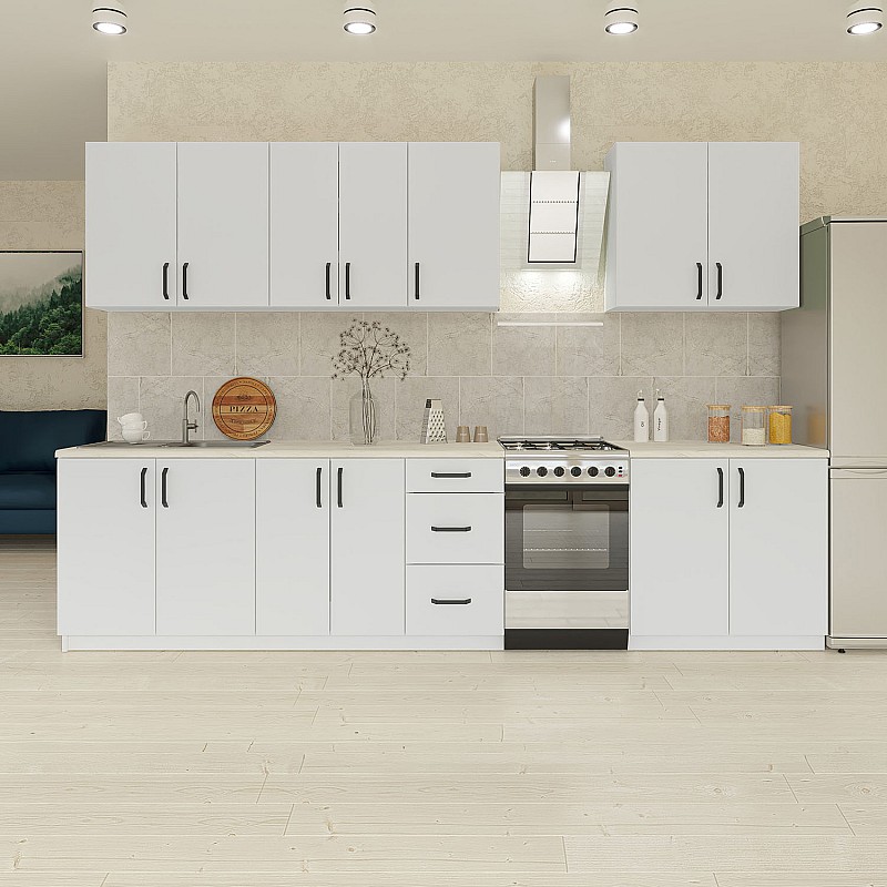 Κουζίνα Liana 8 Τεμαχίων Λευκή