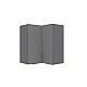 Craft Πάνω Ντουλάπι Γωνιακό Γραφίτης 60-60x30x72cm