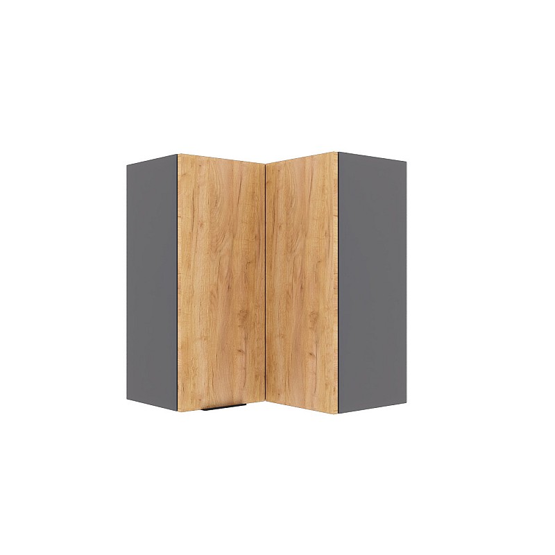 Craft Πάνω Ντουλάπι Γωνιακό Χρυσό Δρυς 60-60x32x72cm