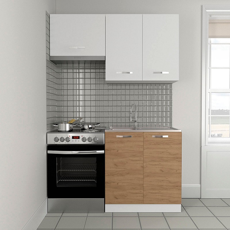 Κουζίνα Charlotte Σετ 140 Χρυσό Δρυς-Λευκό