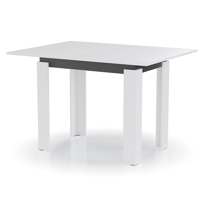 Τραπέζι Κουζίνας Family Λευκό-Ανθρακί 90x60x77cm