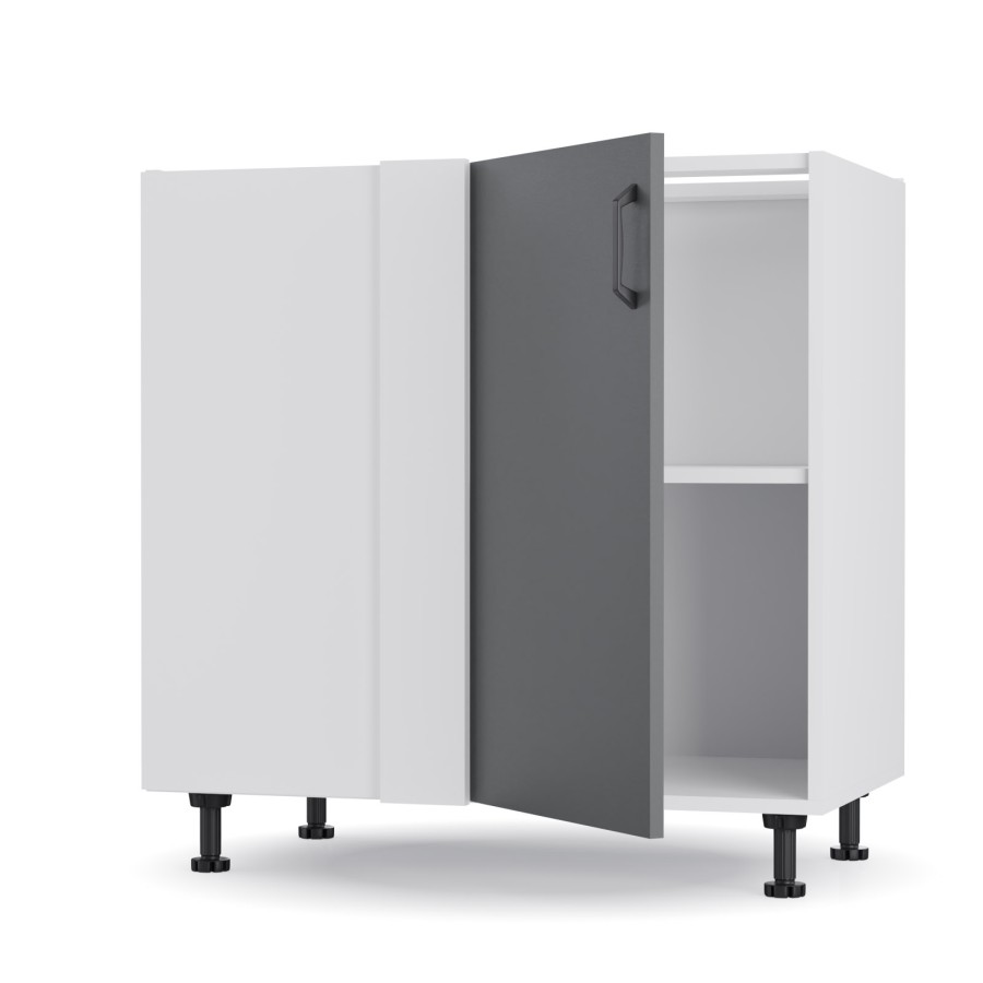 Modest Κάτω Γωνιακό Ντουλάπι Ανθρακί 100x48x82εκ