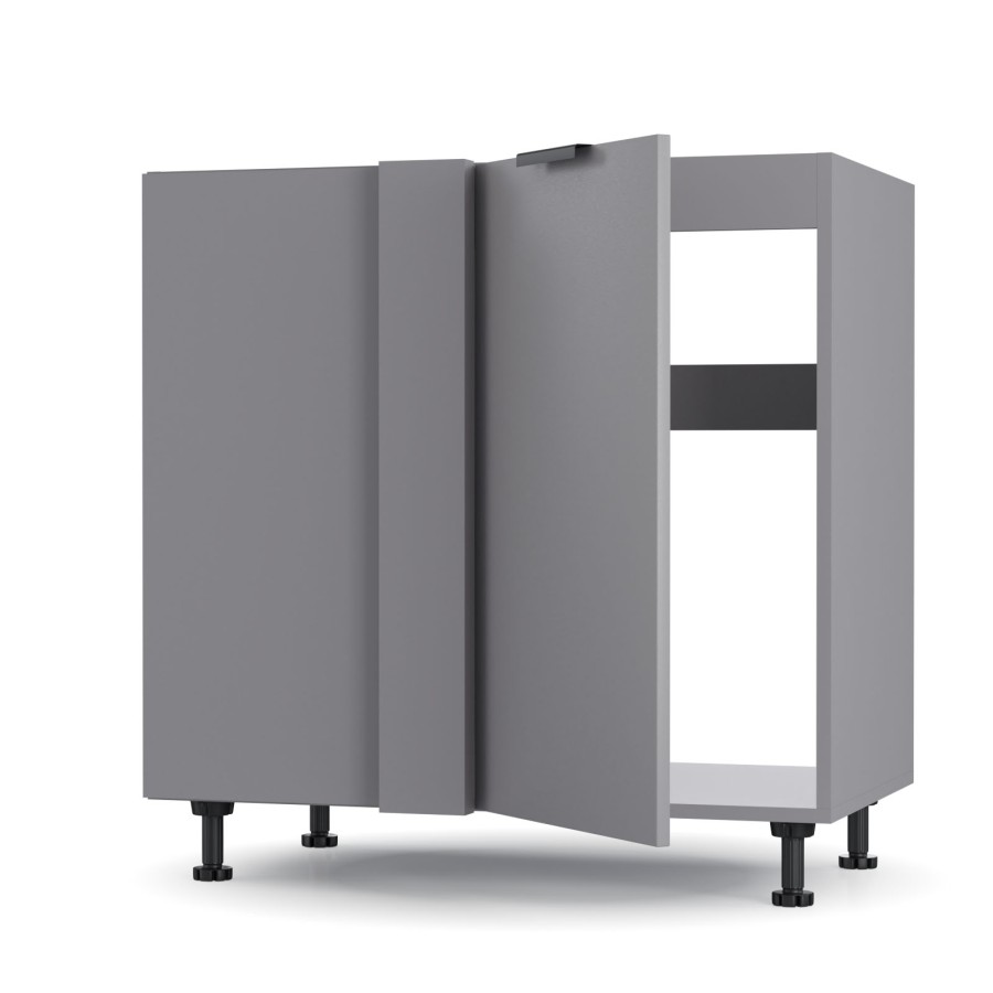 Craft Κάτω Γωνιακό Ντουλάπι Γραφίτη 100x48x82cm