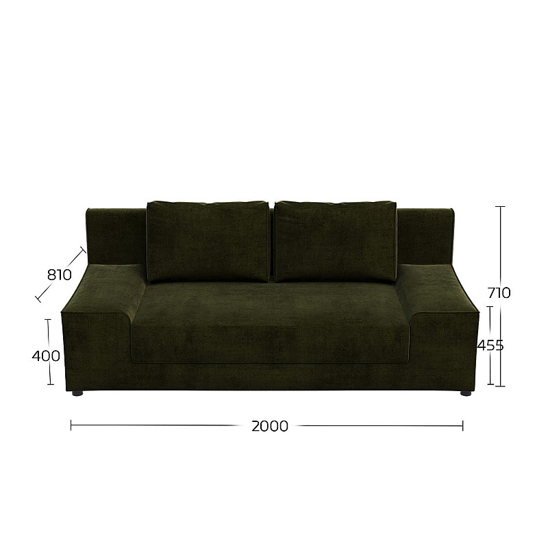 Καναπές Κρεβάτι Favorite Τριθέσιος Λαδί 200x81x71cm Καναπές Κρεβάτι Favorite Τριθέσιος Λαδί 200x81x71cm