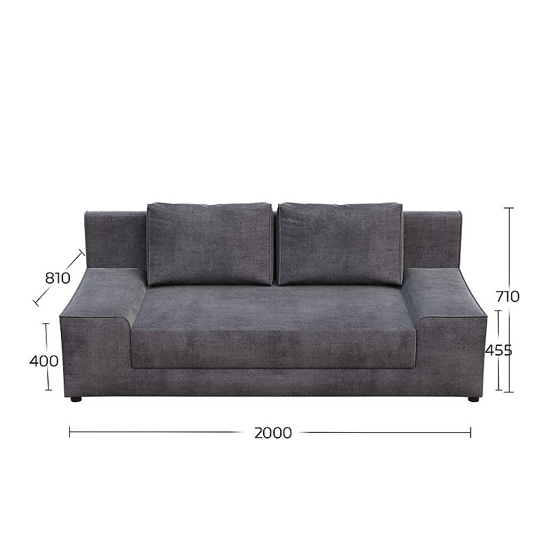 Καναπές Κρεβάτι Favorite Τριθέσιος Γκρι 200x81x71cm Καναπές Κρεβάτι Favorite Τριθέσιος Γκρι 200x81x71cm
