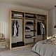 Ντουλάπα Grandio Σονόμα με καθρέφτη 250x60x215cm Ντουλάπα Grandio Σονόμα με καθρέφτη 250x60x215cm