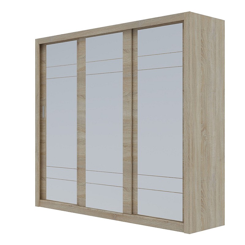 Ντουλάπα Grandio Σονόμα με καθρέφτη 250x60x215cm Ντουλάπα Grandio Σονόμα με καθρέφτη 250x60x215cm