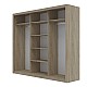 Ντουλάπα Grandio Σονόμα με καθρέφτη 250x60x215cm Ντουλάπα Grandio Σονόμα με καθρέφτη 250x60x215cm