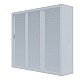 Ντουλάπα Grandio Λευκή με καθρέφτη 250x60x215cm Ντουλάπα Grandio Λευκή με καθρέφτη 250x60x215cm