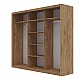Ντουλάπα Grandio Χρυσό Δρυς με καθρέφτη 250x60x215cm Ντουλάπα Grandio Χρυσό Δρυς με καθρέφτη 250x60x215cm