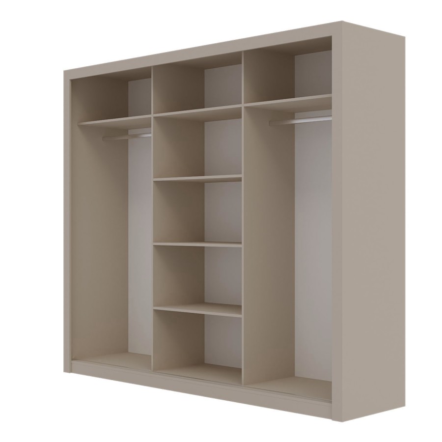 Ντουλάπα Grandio Cashmere με καθρέφτη 250x60x215cm