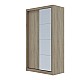 Ντουλάπα Linea Σονόμα με καθρέφτη 120x60x215cm Ντουλάπα Linea Σονόμα με καθρέφτη 120x60x215cm