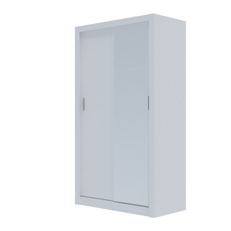 Ντουλάπα Linea Λευκή με καθρέφτη 120x60x215cm