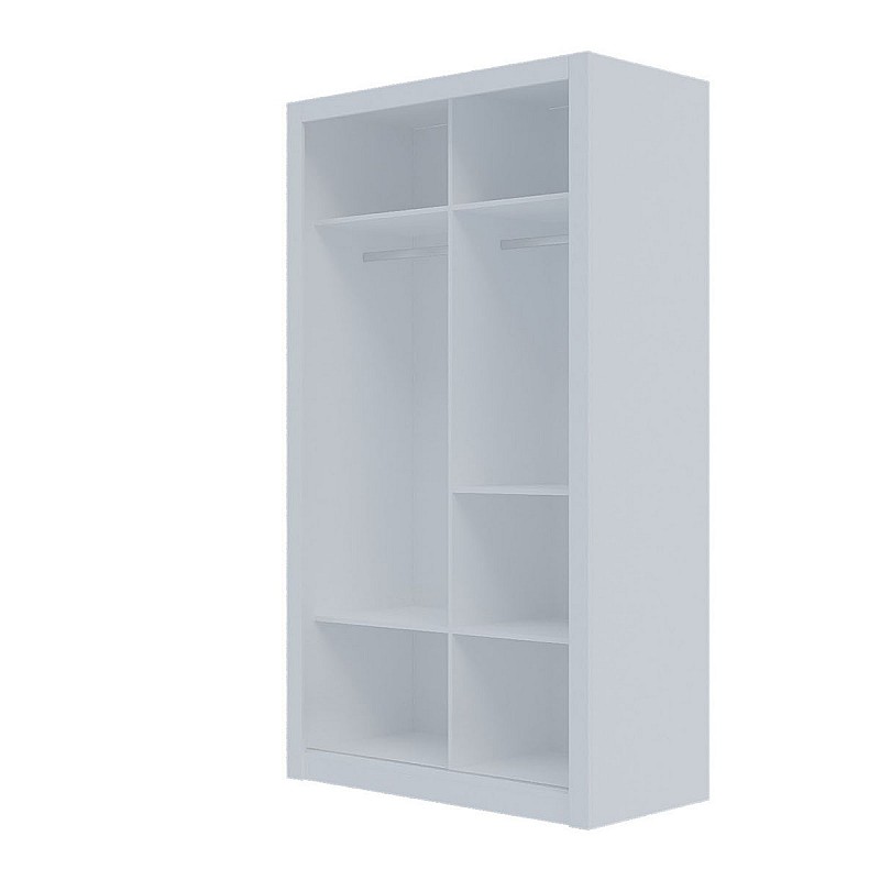 Ντουλάπα Linea Λευκή με καθρέφτη 120x60x215cm Ντουλάπα Linea Λευκή με καθρέφτη 120x60x215cm