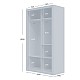 Ντουλάπα Linea Λευκή με καθρέφτη 120x60x215cm Ντουλάπα Linea Λευκή με καθρέφτη 120x60x215cm