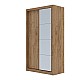 Ντουλάπα Linea Χρυσό Δρυς με καθρέφτη 120x60x215cm Ντουλάπα Linea Χρυσό Δρυς με καθρέφτη 120x60x215cm