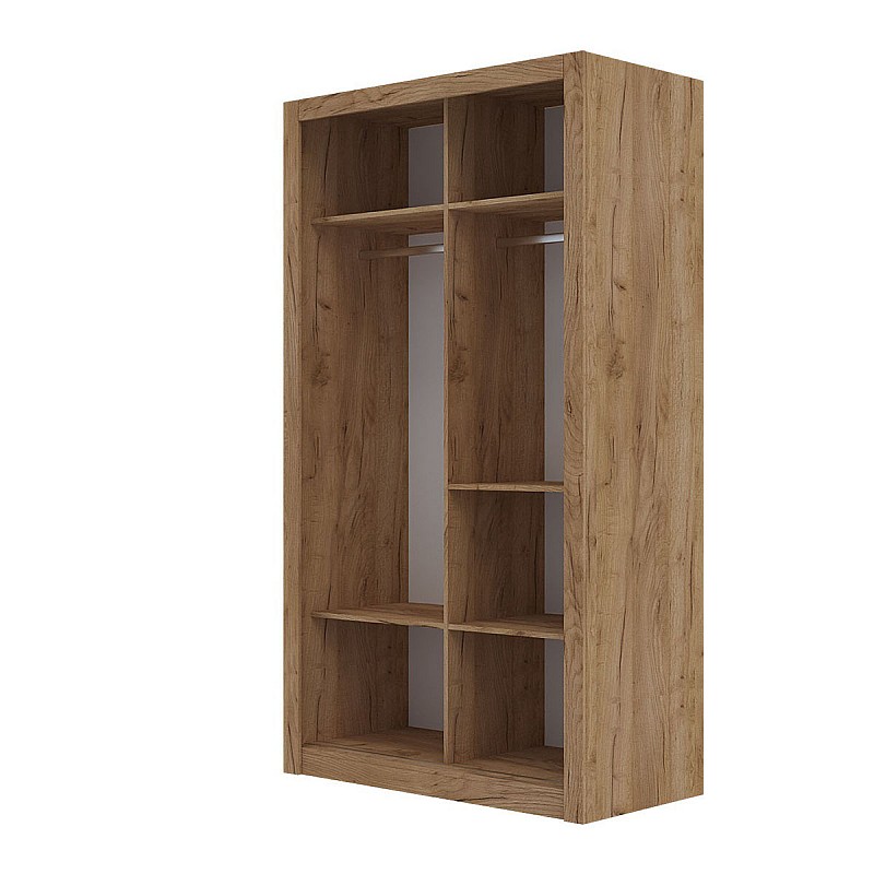 Ντουλάπα Linea Χρυσό Δρυς με καθρέφτη 120x60x215cm Ντουλάπα Linea Χρυσό Δρυς με καθρέφτη 120x60x215cm