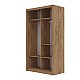 Ντουλάπα Linea Χρυσό Δρυς με καθρέφτη 120x60x215cm Ντουλάπα Linea Χρυσό Δρυς με καθρέφτη 120x60x215cm