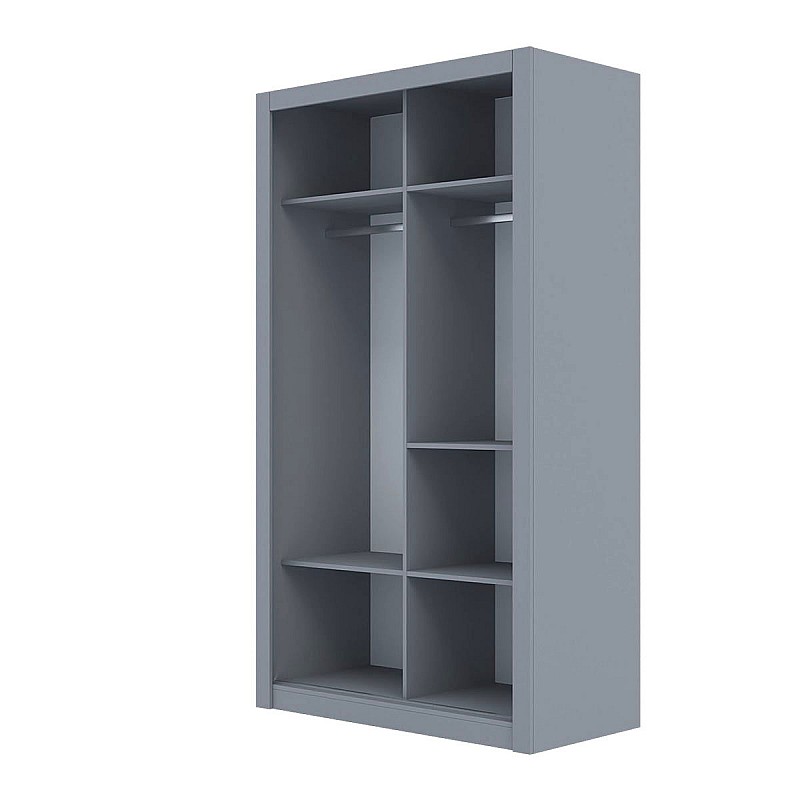 Ντουλάπα Linea Γκρι με καθρέφτη 120x60x215cm Ντουλάπα Linea Γκρι με καθρέφτη 120x60x215cm