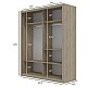 Ντουλάπα Reflex Σονόμα με καθρέφτη 180x60x215cm Ντουλάπα Reflex Σονόμα με καθρέφτη 180x60x215cm