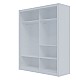Ντουλάπα Reflex Λευκή με καθρέφτη 180x60x215cm Ντουλάπα Reflex Λευκή με καθρέφτη 180x60x215cm