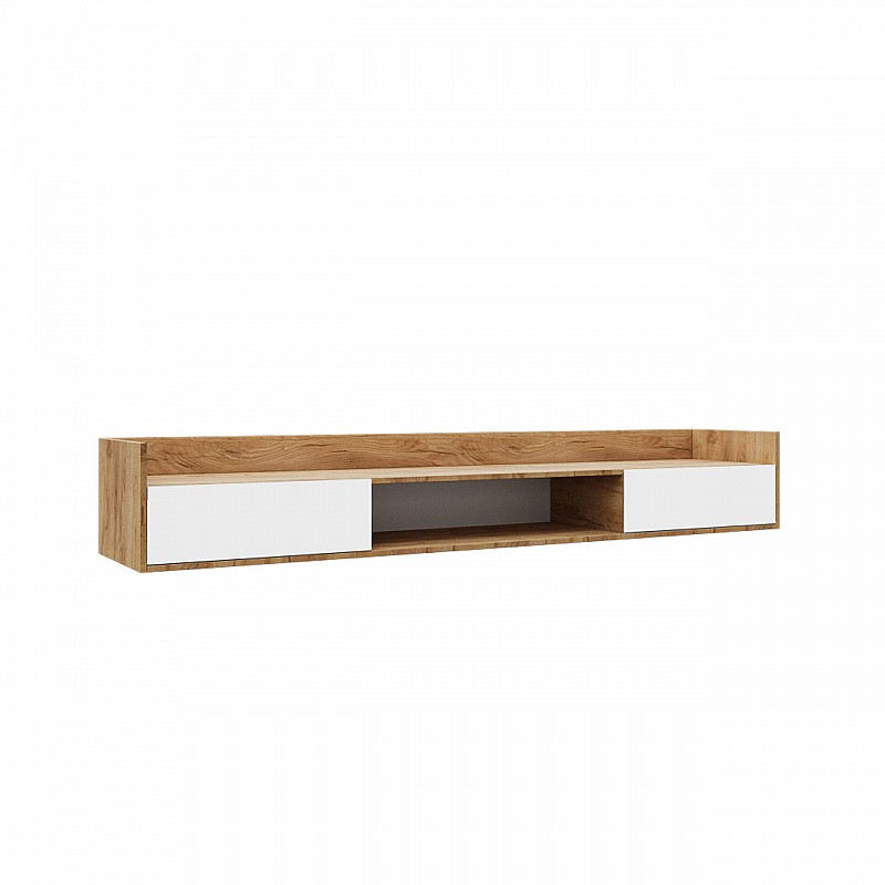Έπιπλο TV Callisto Χρυσό Δρυς-Λευκό 200x40x30cm
