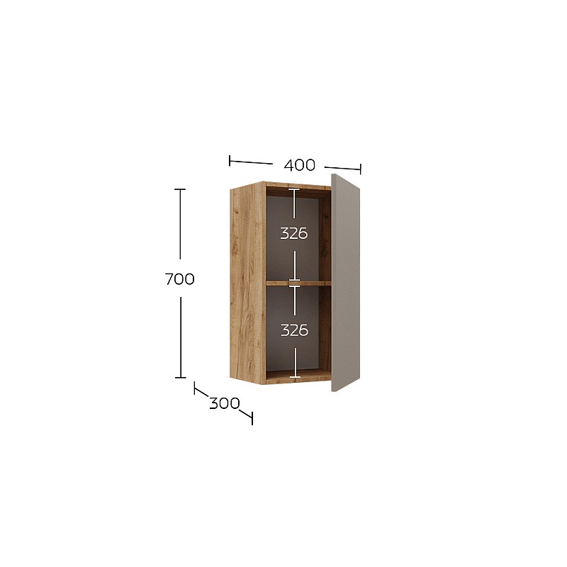 Κρεμαστό Ντουλάπι Callisto Χρυσό Δρυς-Γκρεζ 40x30x70cm Κρεμαστό Ντουλάπι Callisto Χρυσό Δρυς-Γκρεζ 40x30x70cm