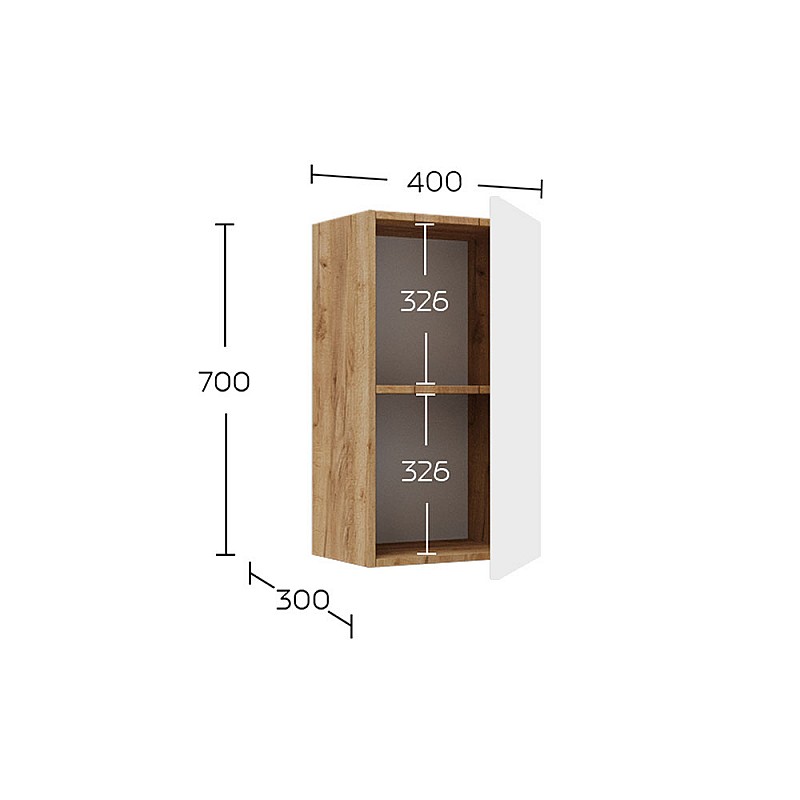 Κρεμαστό Ντουλάπι Callisto Χρυσό Δρυς-Λευκό 40x30x70cm Κρεμαστό Ντουλάπι Callisto Χρυσό Δρυς-Λευκό 40x30x70cm